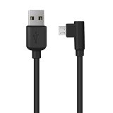 PLAY X STORE 90Degree Micro USB Cable A to Right Angle Micro B Data Charger Cord For HTCSamsungSonyMP3 and Smartphone Black Free Shipping