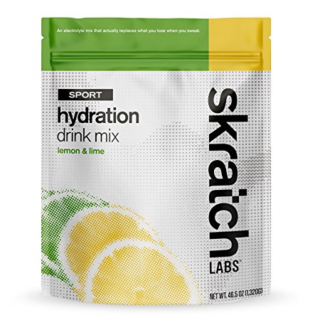 Skratch Labs: NEW Sport Hydration Drink Mix, Lemon and Lime, 60 serving resealable bag (formerly Skratch Exercise Hydration Drink mix 3lb bag)