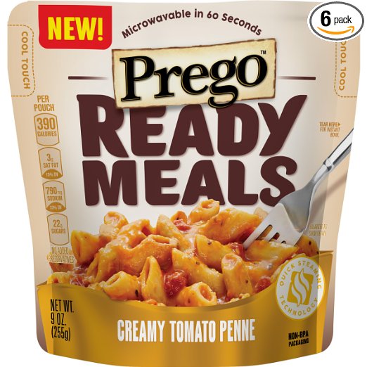 Prego Ready Meals, Creamy Tomato Penne, 9 Ounce (Pack of 6)