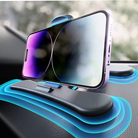 LISEN Phone Holder for Car Dashboard Mount, [Durable Silicone Protection] Phone Mount Holder for Car, Universal Phone Holder Car, Compatible for iPhone 14 13 Pro Max Mini Samsung Socket GPS Devices