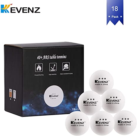 KEVENZ 60-Pack 3-Star 40  Table Tennis Balls,Advanced Ping Pong Ball (Orange, White)