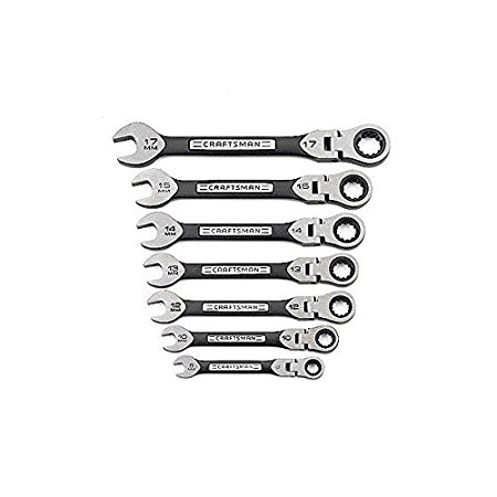 Craftsman 7-Piece Metric Universal Ratcheting Flex Wrench Set, #35300