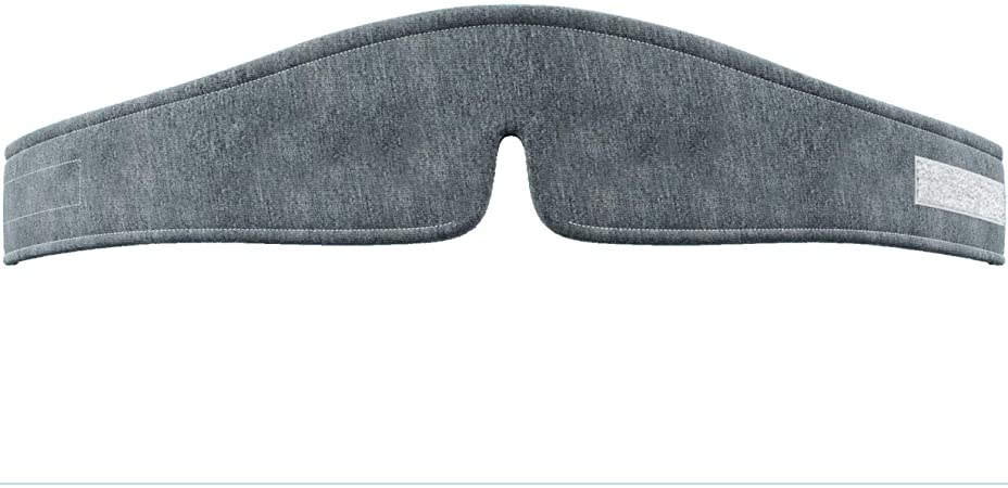 Snuggle-Pedic Sleep Mask with Kool-Flow Charcoal and Gel-Infused Memory Foam - Made in The USA – Deeper Sleeping and Best Cooling Eye Shade with 100% Light Blocking for Men, Woman and Kids