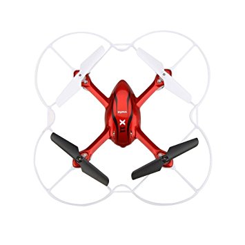 Syma X11 2.4GHz 4CH 6-Axis Gyro 360-degree Eversion Mini Remote Control Helicopter R/C Quadcopter Drone UFO with LED Lights Propeller Protector (Red)