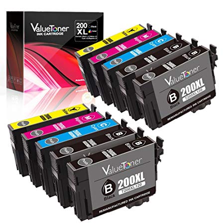 Valuetoner Remanufactured Ink Cartridge Replacement for Epson 200XL 200 XL T200XL for XP-310 Expression XP-410 XP-400 Workforce WF-2540 WF-2530 Printer 10Pack (4 Black,2 Cyan, 2 Magenta,2 Yellow)