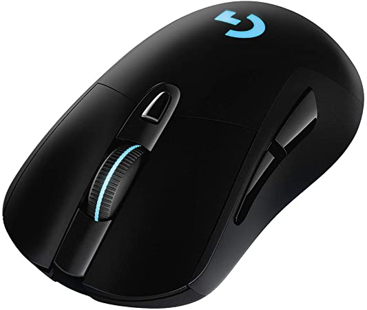 Logitech G703 LIGHTSPEED Pro-Grade Wireless Gaming Mouse, 16,000 DPI, RGB, Adjustable Weights, 6 Programmable Buttons, On-Board Memory, Long Battery Life, PC / Mac - Black (German Packaging)