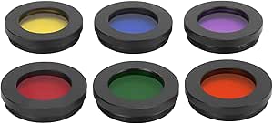 Telescope Eyepiece, Polarizing Filter Plastic with 6Pcs Telescope Lenses for Telescope