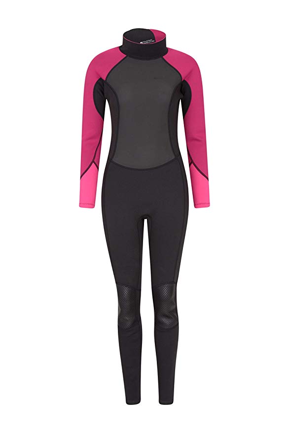 Mountain Warehouse Womens Full Wetsuit – Contour Fit, Adjustable Neck Swimming Wet Suit, Retains Body Heat Ladies One Piece Wetsuit, Easy Glide Zip - for Surfing