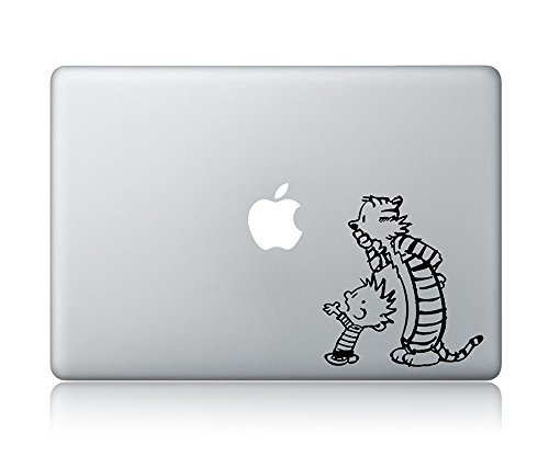 Calvin And Hobbes Looking Apple - Laptop Macbook Vinyl Decal Sticker Apple Mac Air Pro Laptop Sticker decal