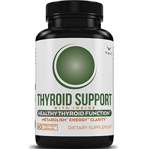 Thyroid Support Supplement with Iodine - 60 Vegetarian Capsules. Metabolism, Energy, Clarity, & Focus Formula Complex for Hormone Health, Natural Weight Loss, Concentration, Mood & Reducing Fatigue
