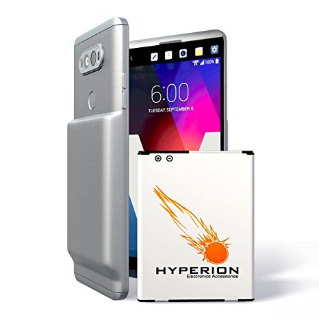 Hyperion LG V20 Extended Battery & Back Cover BL-44E1F (Compatible with All International and US Carrier LG V20 Models 2016) [2 Year No Hassle Warranty] (Silver)