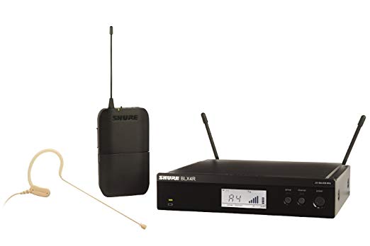 Shure BLX14R/MX53 Headworn Wireless System with MX153 Earset Microphone, Rack Mount, H10