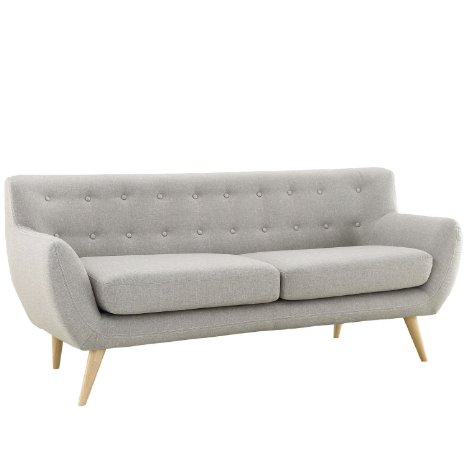 Mid Century Modern Style Sofa / Love Seat Red, Grey, Yellow, Blue - 2 Seat, 3 Seat (Grey, 2 Seater)