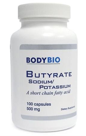 BodyBio | Sodium-Potassium Butyrate | 500mg | 100 Capsules