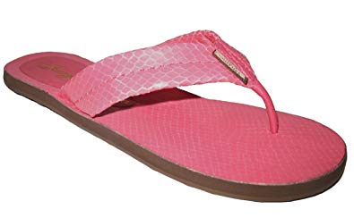 Juicy Couture Lucille Women's Snake Print Pink Thong Flip Flop Sandal Shoe