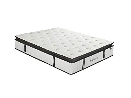Suiforlun 12 Inch Hybrid Pillow Top Gel Memory Foam and Independently Encased Coils Innerspring Mattress,Twin