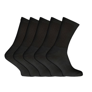 Mens Plain Sports Socks (Pack Of 5)