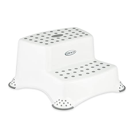 Graco Double Step Stool with Anti-Slip Grip - White