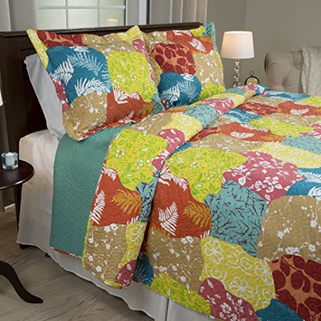 Lavish Home 2 Piece Regan Quilt Set, Twin