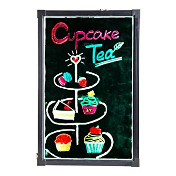 CO-Z 28" X 20" Illuminated LED Message Writing Board Erasable Flashing with Multiple Colors and Remote Control