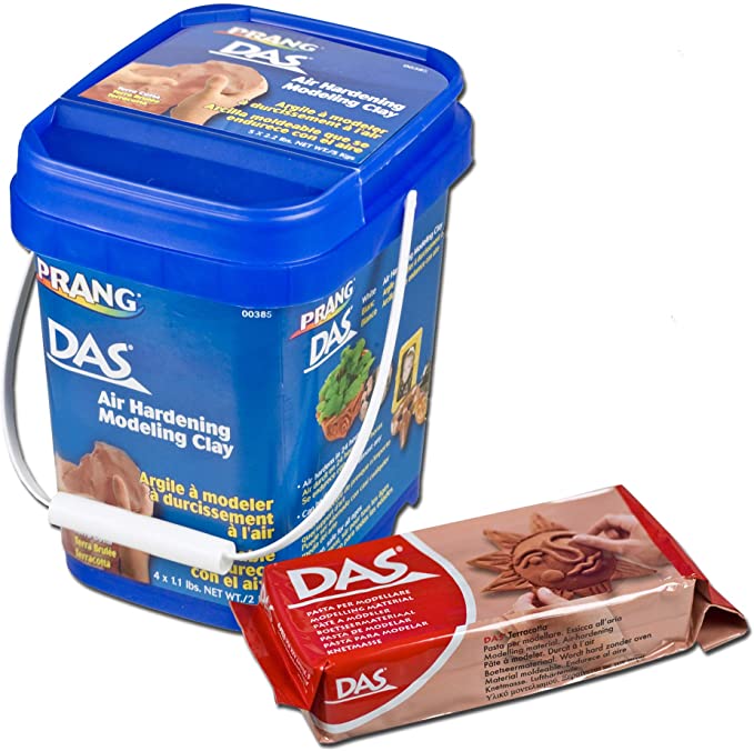 DAS Air Hardening Clay, Re-Sealable Tub, Set of 4 Clay Blocks, 1.1 Pounds Each, Terra Cotta (00385)
