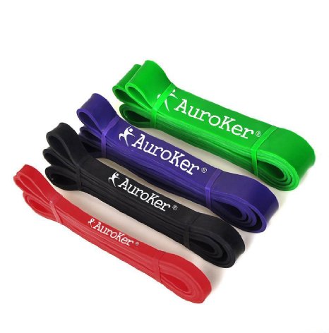 [Resistance Bands]AuroKer® Exercise Bands - Great for Improving Mobility and Strength, Travel,Yoga, Pilates Made From Natural Latex Material as Father's Day Gift