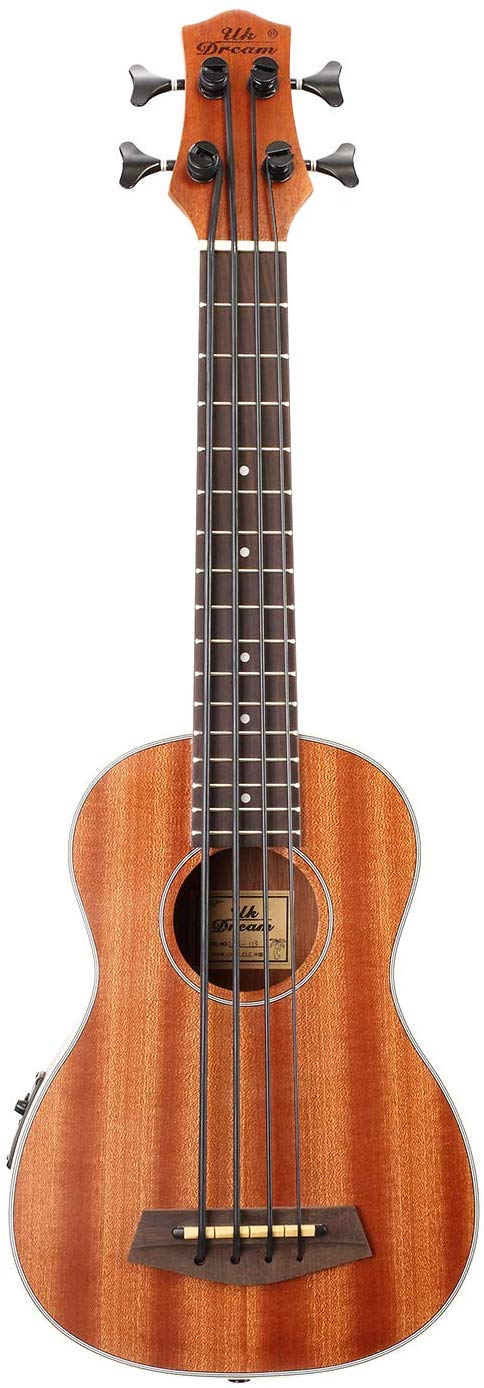 Ukulele of Electric Acoustic Bass, Soprano Sapele Wood Hawaii Professional Uke Starter Kits for Beginner and Advanced, Kids and Students, 30 inch (Concert, Spruce)