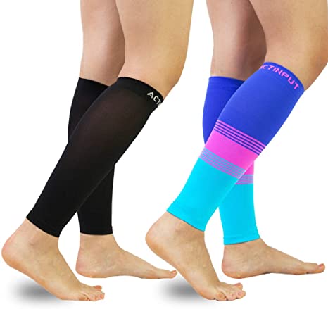 Compression Calf Sleeves (20-30mmHg) for Men & Women - Leg Compression Socks for Shin Splint,Running,Medical, Travel, Nursing