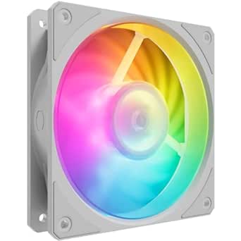 Cooler Master Mobius 120P ARGB White High Performance Interconnecting Ring Blade Fan, PWM 2400rpm, Loop Dynamic Bearing, ARGB Customizable LEDs for PC Case, Liquid and Air Cooler (MFZ-M2DN-24NP2-R1)