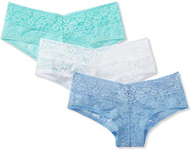 Amazon Brand - Mae Women's Lace Cheeky Hipster Panty, 3 pack