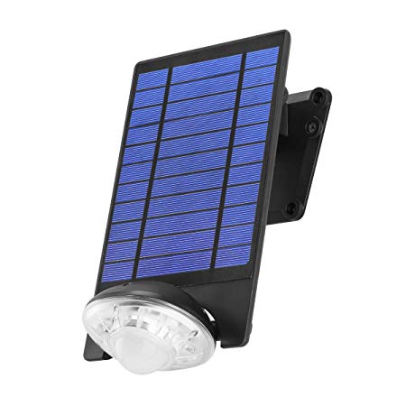 Link2Home EM-SL451B 250 Lumen LED Solar Security Adjustable Single-Head Sensor Spotlight with Photocell Technology in Black