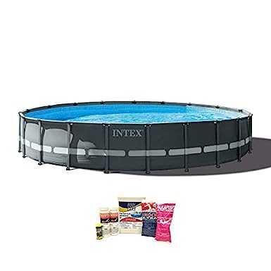 Intex 20ft x 48in Ultra XTR Round Pool, Pump, Ladder, & Chemical Cleaning Kit