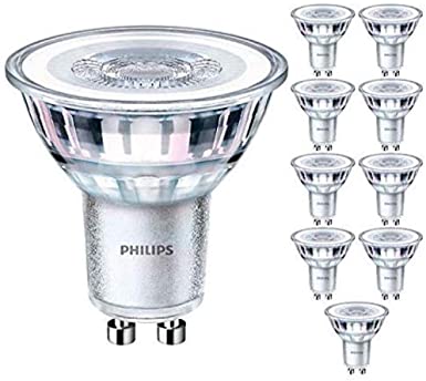 10 Pack - Philips CorePro LED Spot 4W (35W) Dimmable GU10 Lamp 4000k Cool White 270 Lumen 15000 Hours 36° Beam - 929001364002 - [Energy Class A ]