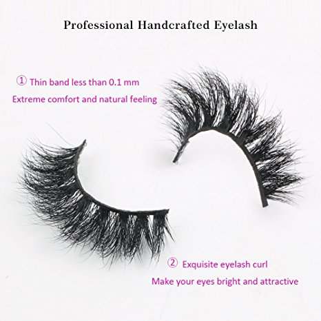 Sassina Mink Lashes 3D Mink False Eyelashes Long Lasting Lashes Natural Lightweight Mink Eyelashes Glitter Packaging New 1 Pair DM30