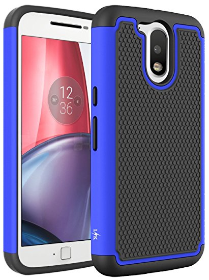 Moto G4 / G4 Plus Case, LK [Shock Absorption] Hybrid Armor Defender Protective Case Cover for Motorola Moto G 4th Gen / G Plus 4th Generation (Blue)