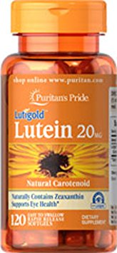 PURITAN'S PRIDE LUTEIN 20 MG WITH ZEAXANTHIN 120 SOFTGELS SUPPORTS EYE HEALTH