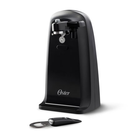 Oster® Electric Can Opener with Power Pierce Cutting Blade for Precise Edges, Black
