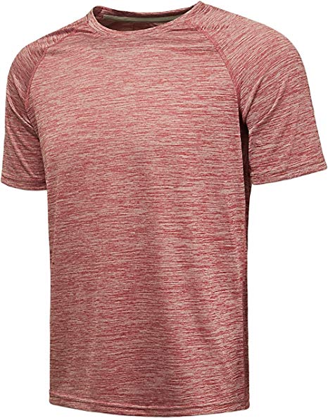 KomPrexx Sport T Shirts for Men - QUICK DRY WICKING - Running Tops Training Tee Short Sleeve Sportswear