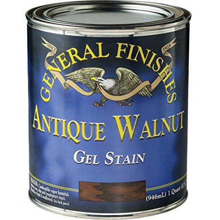 General Finishes AQ Gel Stain, 1 quart, Antique Walnut