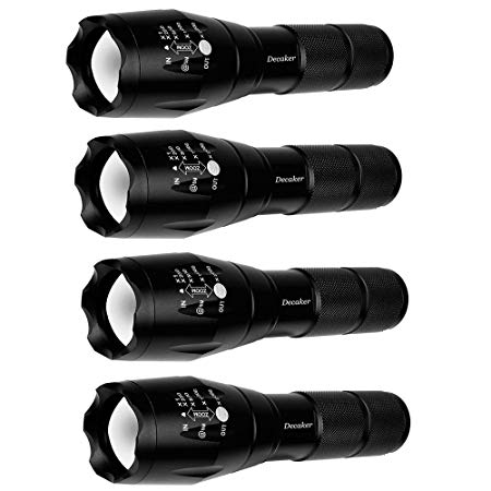 4Pcs Military Grade 5 Mode XML T6 Tactical Led Waterproof Flashlight - Get 4 for Only $32.95
