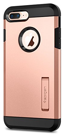 Spigen Tough Armor [2nd Generation] iPhone 8 Plus Case / iPhone 7 Plus Case with Kickstand Air Cushion Technology for Apple iPhone 8 Plus (2017) / iPhone 7 Plus (2016) - Blush Gold