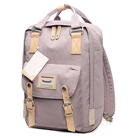HaloVa Backpack, Unisex Laptop Bag Travel Rucksack School Bag Daypack for School Working Hiking, Waterproof & Durable, Lavender