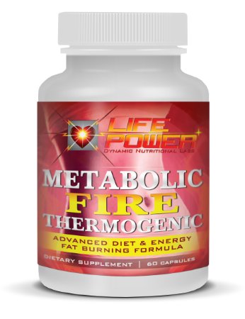 Metabolic FIRE Thermogenic- Advanced Diet and Energy- Fat Burning Formula By LifePower Labs Ultra Thermogenic Fat Burner Supplement for Men and Womens Weight Loss Increased Energy Focus Appetite Suppressant and Glucose Control Utilizes Green Tea Chromium Picolinate Cha de Bugre L-Theanine Maca And Theobromine Compare Labels 60 Capsules 100 Satisfaction Guaranteed BONUS- Free EBook- Extreme Fat Loss Manifesto