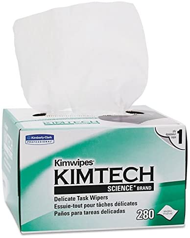 Kimtech 34155 KIMWIPES, Delicate Task Wipers, 1-Ply, 4 2/5 x 8 2/5, 280/Box