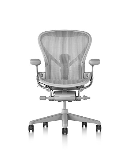 Herman Miller B Size Aeron Chair, Mineral