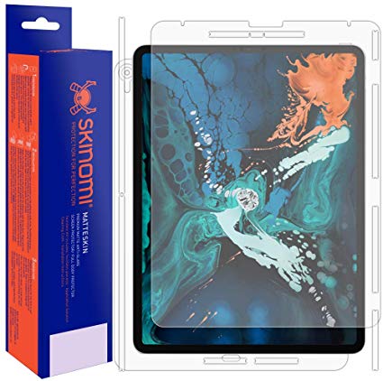 Skinomi Matte Full Body Protector Compatible with Apple iPad Pro 12.9 (2018)(Screen Protector   Back Skin Cover) Full Coverage Matte Skin Anti-Glare HD Film