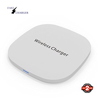 Fast Wireless Charger, LTS Future, Qi Wireless Charging Pad for Samsung Galaxy S6 Edge , S7, S7 Edge, S8, S8 Plus, Note 8, iPhone 8,iPhone 8 plus iPHone X and all Qi-Enabled Devices (White)