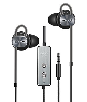 iLepo i20 Active Noise Cancelling Headphones in-ear Super Bass with Micphone for Smartphone