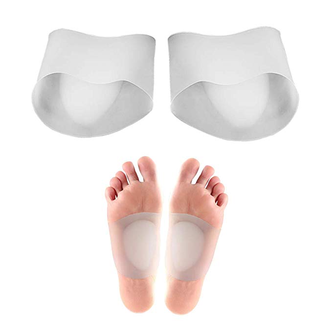 Arch Support Shoe Inserts,Arch Support Gel Pads for Plantar Fasciitis, Flat Feet, High or Fallen Arches. Reduce Foot & Heel Pain Relief Shoe Pads (Transparent)