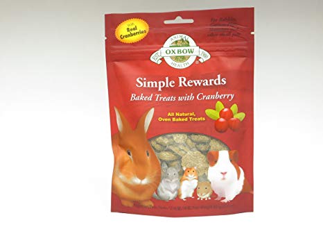 New Oxbow Simple Rewards All Natural Oven Baked Treats with Cranberry and Timothy Grass